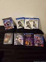 Overview of all disc cases on table