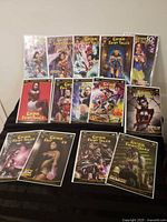 All 14 Grimm Fairy Tales comics arranged in three rows