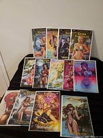 All fourteen Grimm Fairy Tales special edition comics laid out and bagged