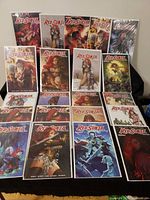 All 21 bagged and boarded Red Sonja comics displayed