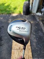 Close-up of TaylorMade R540 club head showing 12° loft marking