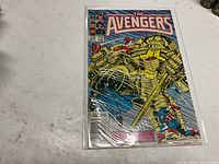 Front cover of bagged The Avengers #257 comic book