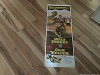 Front view of full Old Yeller poster showing artwork and credits