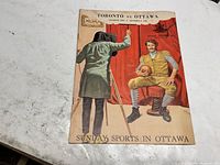 Front cover of 1965 Toronto vs Ottawa program showing title and artwork