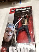 Front of boxed Michonne Color Tops figure