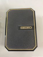 Closed black Seiko presentation box