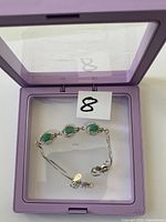 Bracelet in purple box, overall view