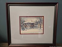 Front view of framed print