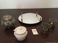 All items grouped on table