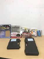 Overview of all lot contents on table