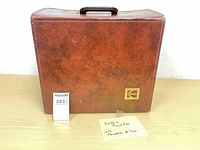 Brown Kodak carrying case front view