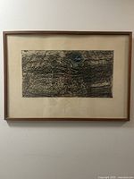 Framed etching overall view