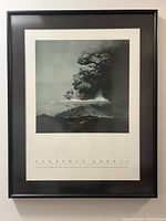 Full view of framed Lawrence Hudetz Mount St. Helens poster