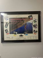 Full framed poster on wall showing signatures and layout