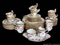 Full set stacked and grouped showing all piece types