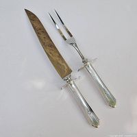 Knife and fork side by side showing full length and handle detail
