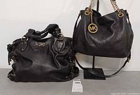 Front view of both Michael Kors bags