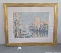 Full view of framed lithograph