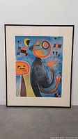 Full view of framed Miro print