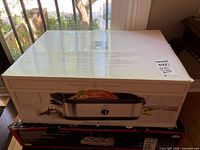 Boxed Bella Cucina 18-qt turkey roaster, top view
