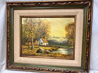 Full view of framed painting front