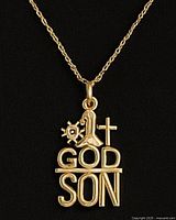 Pendant on chain for scale, showing full design and colour