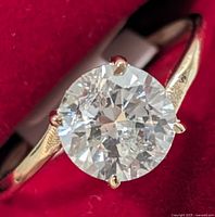 Close-up of diamond and prong setting