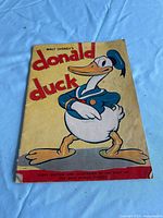 Front cover showing title, Donald Duck illustration, evident wear