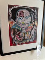 Full view of framed J.J. Cromer artwork