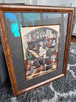 Full view of framed artwork showing image, mats and frame