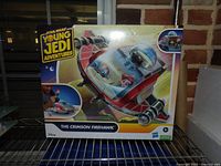 Front of The Crimson Firehawk boxed playset