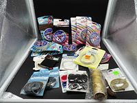 All cording packages and spools laid out