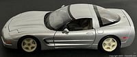 Left front side view of silver 1997 Corvette diecast