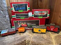 Group view of boxed and loose LGB G-scale items