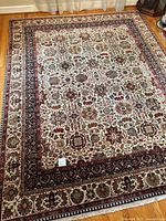 Full view of rug showing overall design and colors