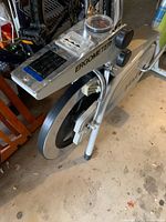 Overall view of Voit Ergometer front flywheel and console