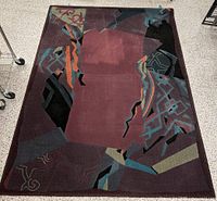 Full view of Couristan Sensations rug showing entire abstract design and dimensions