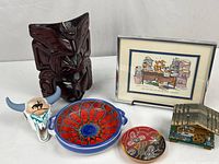 Group shot of all six items on table