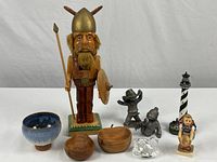 All nine decorative items grouped together