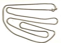 Full view of entire 35" sterling silver chain laid out