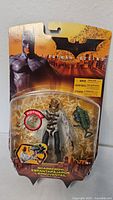 Front of sealed Batman Begins Scarecrow figure package