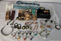 Full group shot showing all jewelry pieces laid out