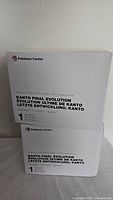 Two white retail boxes marked Kanto Final Evolution Bookends