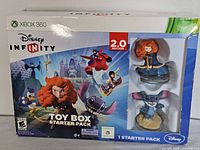 Front of sealed Disney Infinity 2.0 Starter Pack showing contents and branding