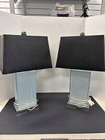 Both matching table lamps full view