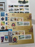 Multiple stamp sheets including exploration $2 and geometric design