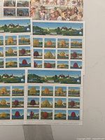 multiple rural landscape stamp panes
