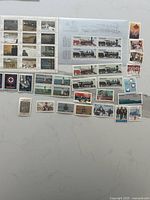 Overview of all mint Canadian stamps in lot