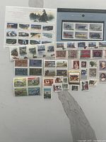 All stamps laid out showing both souvenir sheets and assorted singles and blocks