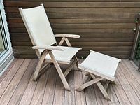 Chair and ottoman full view on deck